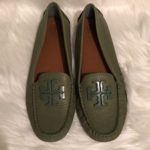 Tory Burch Lowell 2 Driver Tumbled Leather Flats